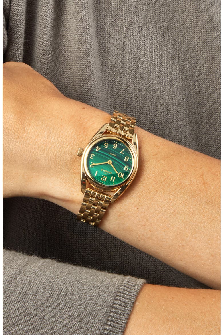 Derby Bracelet Watch, 30.5mm, Alternate, color, MALACHITE