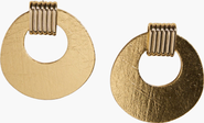 Nickel & Suede Vintage Evan Earrings