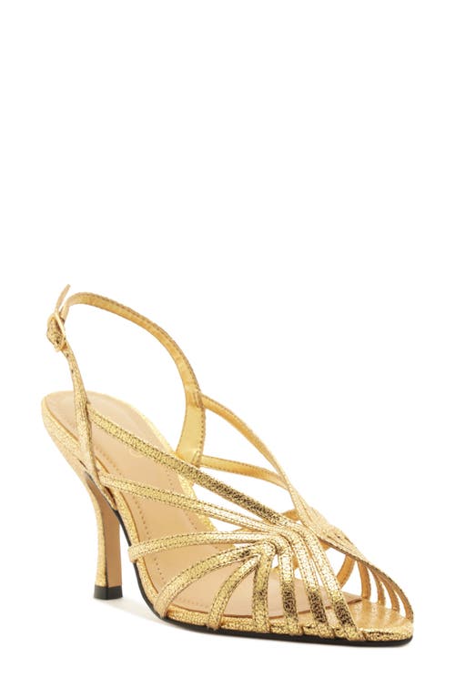 Arezzo Lucia Slingback Sandal In Gold