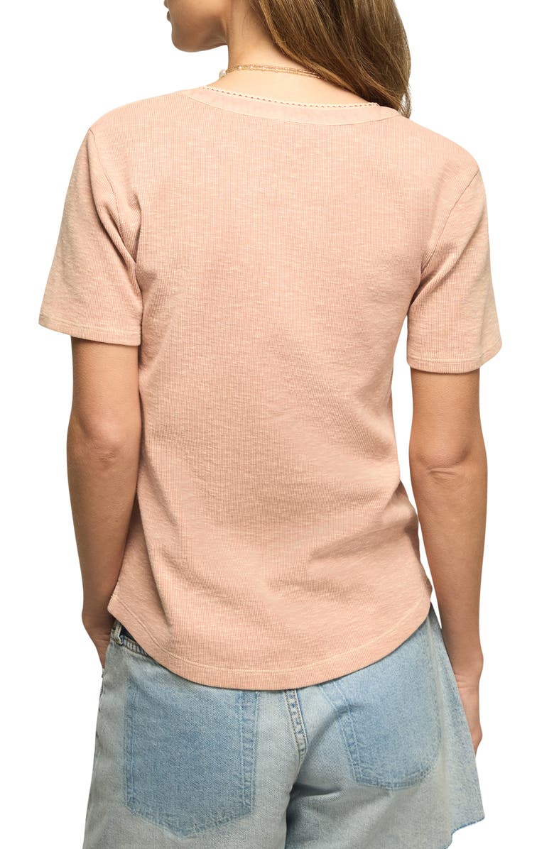 Lucky Brand Cutwork Henley Top, Alternate, color, Sepia Rose