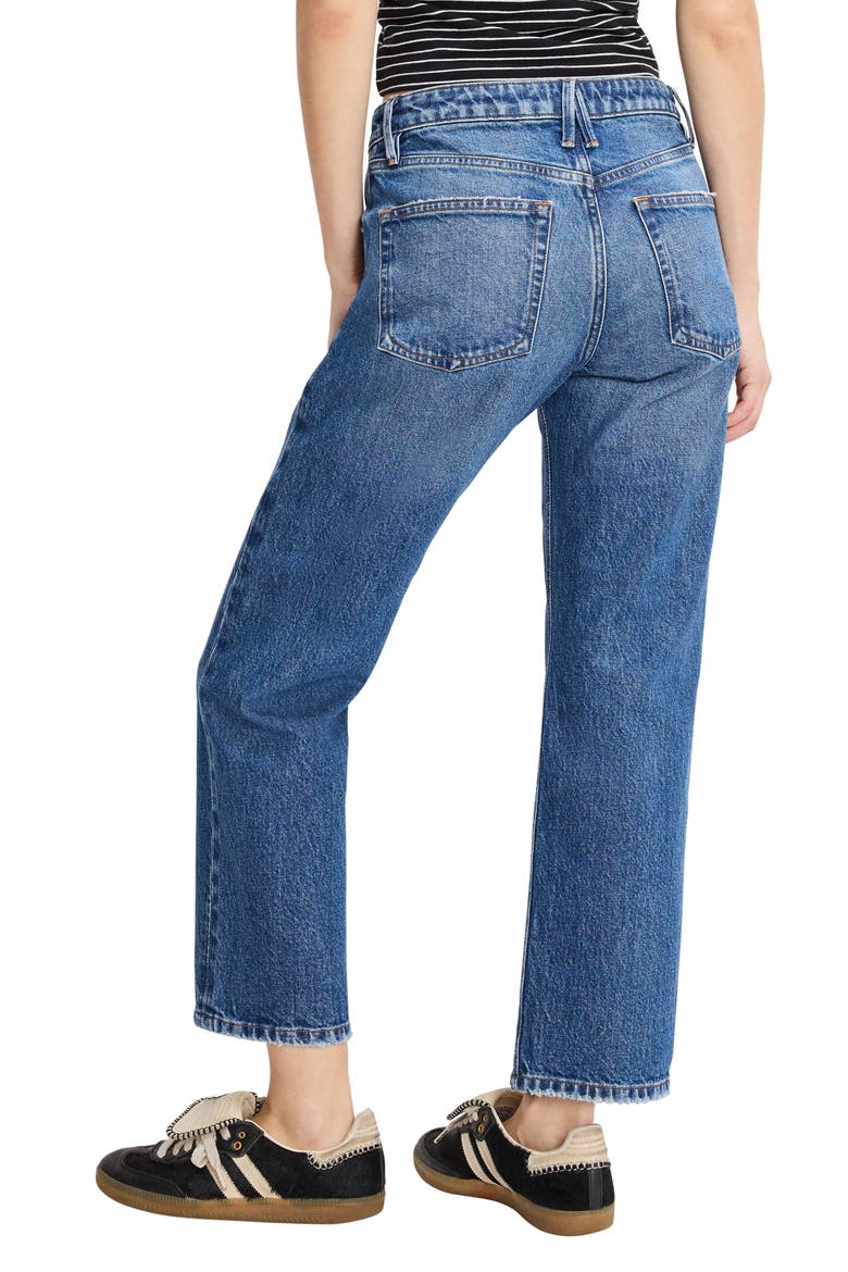 Ripped Ankle Straight Leg Jeans, Alternate, color, INDIGO1222
