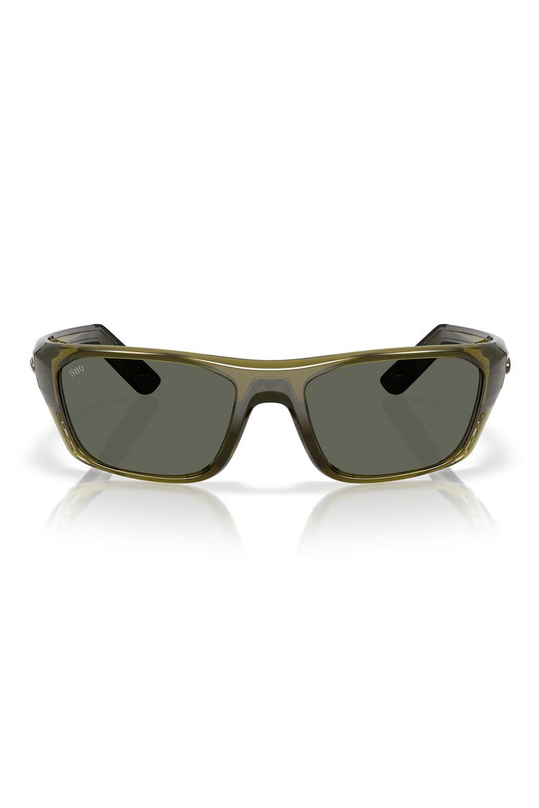 Whitetip Pro 57mm Polarized Rectangular Sunglasses, Main, color, SEAGRASS / GRAY 580G