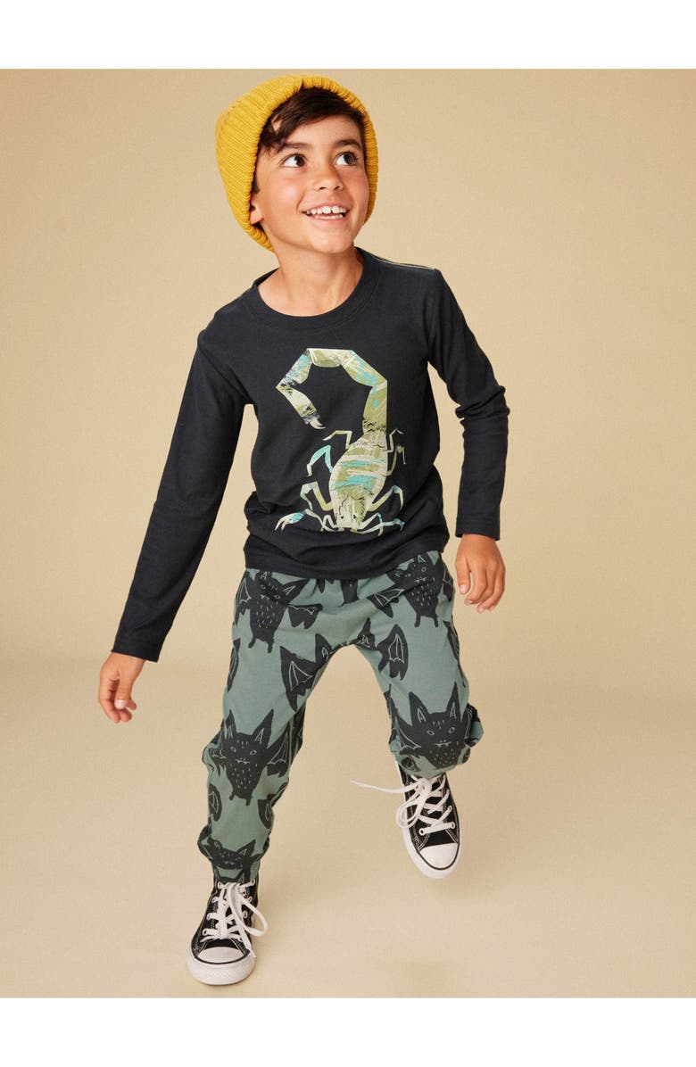 Tea Collection Stretchy Everyday Joggers, Alternate, color, Fly By Night Bats