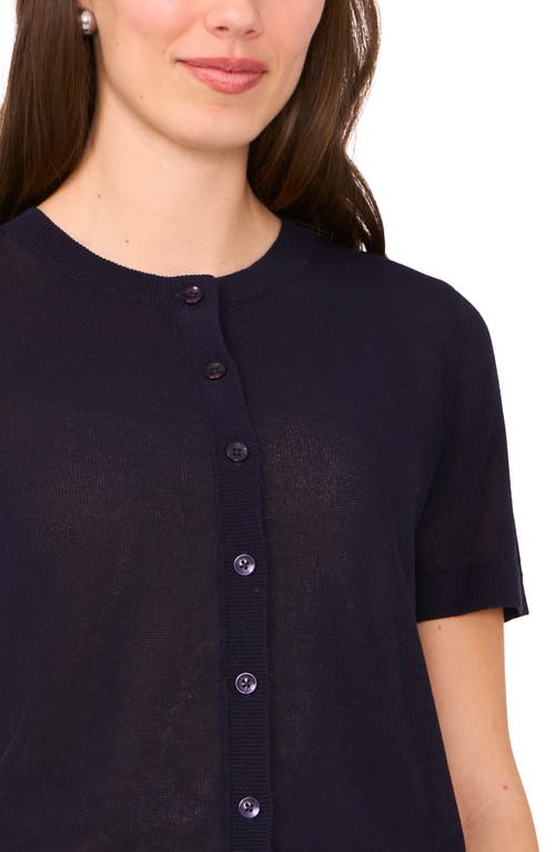 Halogenr Halogen(r) Short Sleeve Button-up Sweater