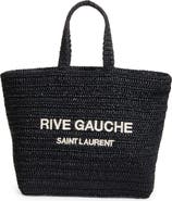 Saint Laurent Rive Gauche Logo Crochet Tote