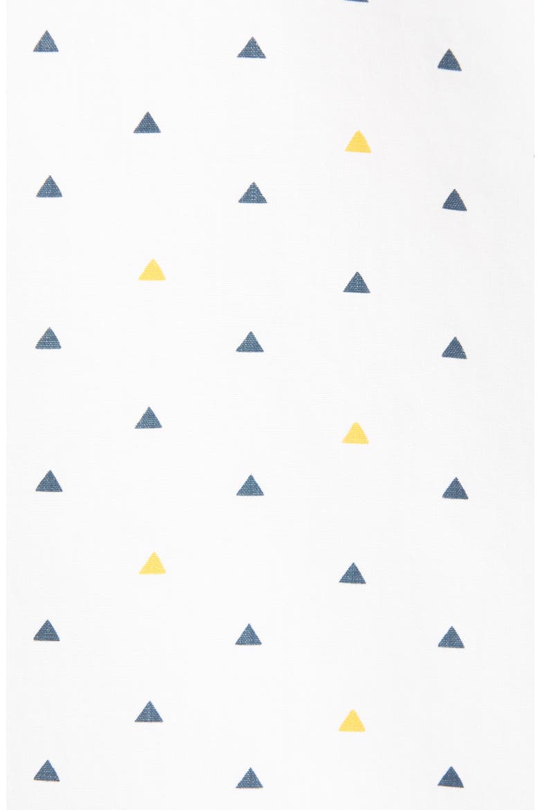 Ivy Trim Fit Triangle Print Sport Shirt, Alternate, color, WHITE BLUE YELLOW TRIANGLES