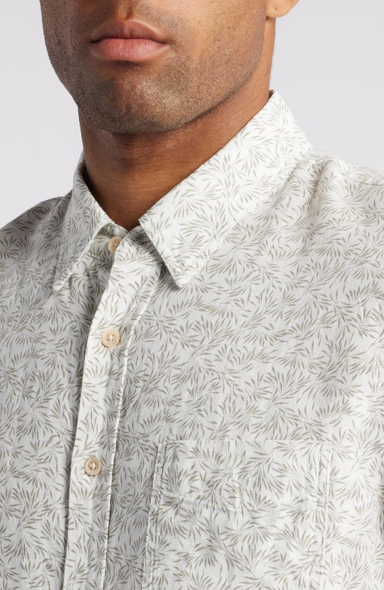 Rails Carson Short Sleeve Linen Blend Button-Up Shirt, Alternate, color, 