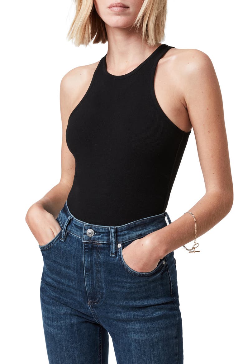 Jamie Tank Bodysuit, Alternate, color, BLACK