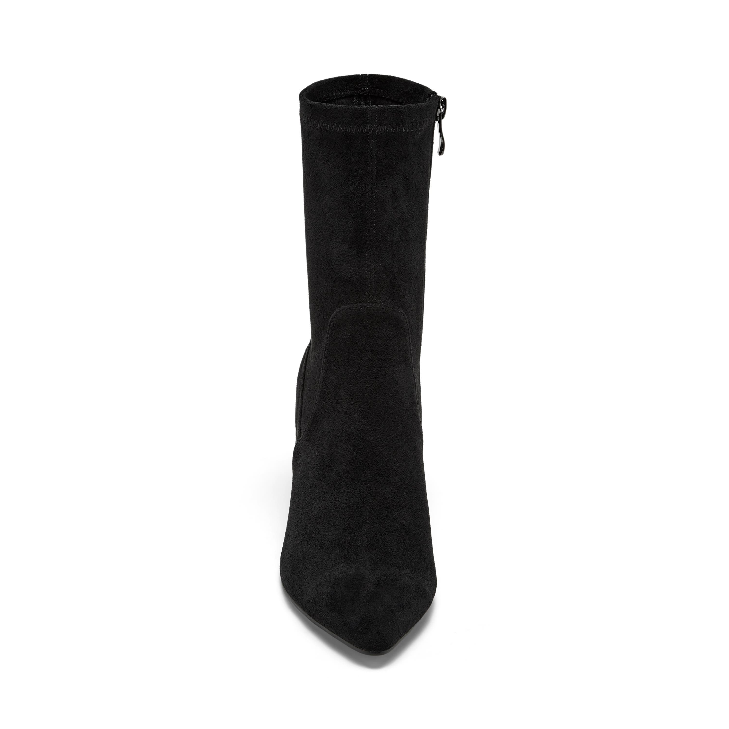 Cozama Wedge Bootie, Alternate, color, Black Stretch Microsuede