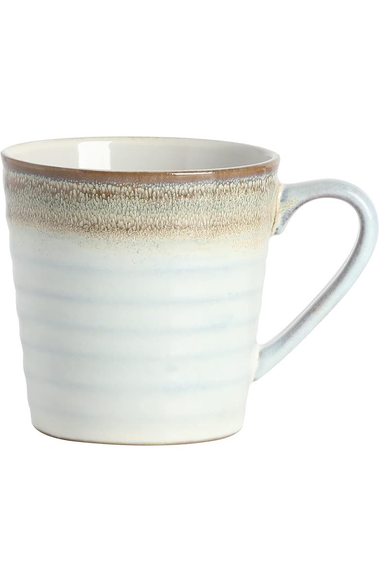 Gibson Elite Spiral Embossed 16 Piece Stoneware Dinnerware Set, Alternate, color, White