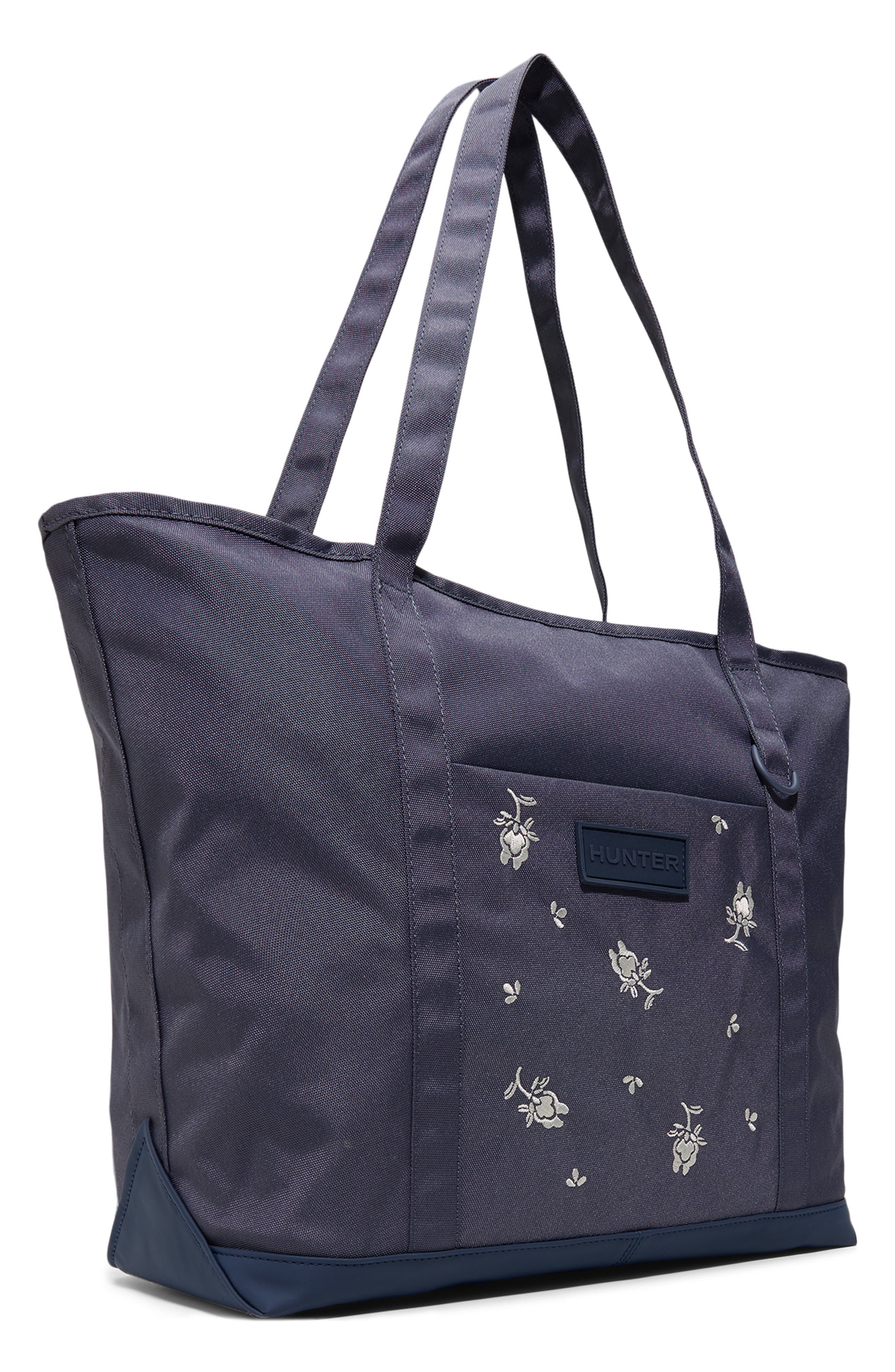 Campus Embroidered Tote, Alternate, color, DARK DENIM