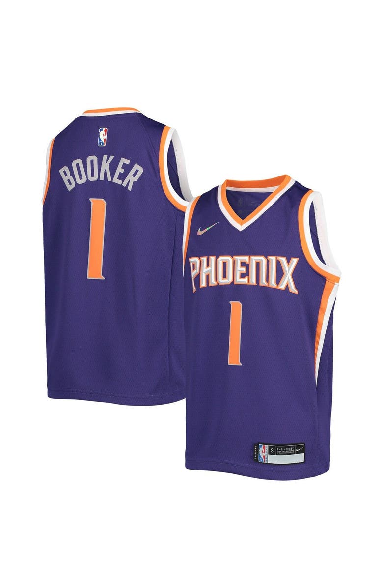Nike Youth Nike Devin Booker Purple Phoenix Suns 2021/22 Diamond Swingman Jersey - Icon Edition, Main, color,