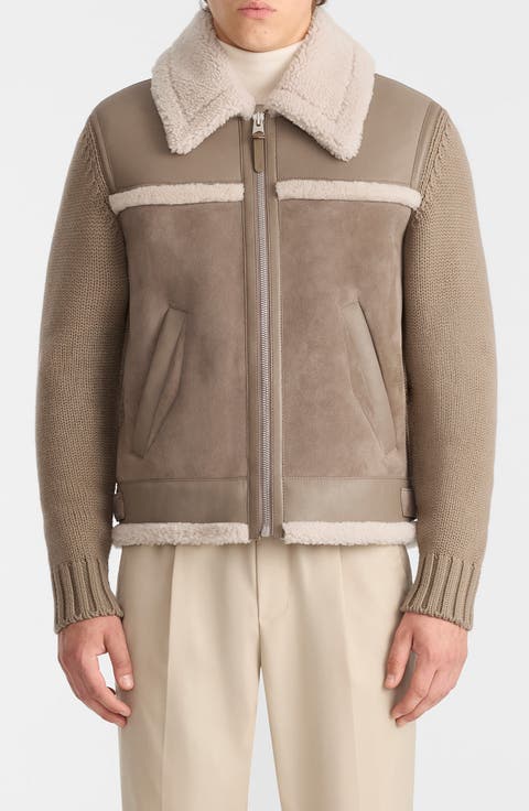 Torrian Genuine Shearling & Leather Jacket