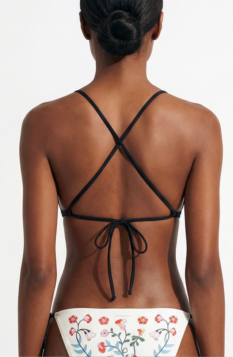 Jessie Zhao New York Wild Rose Reversible Triangle Bikini Top, Alternate, color, Pink