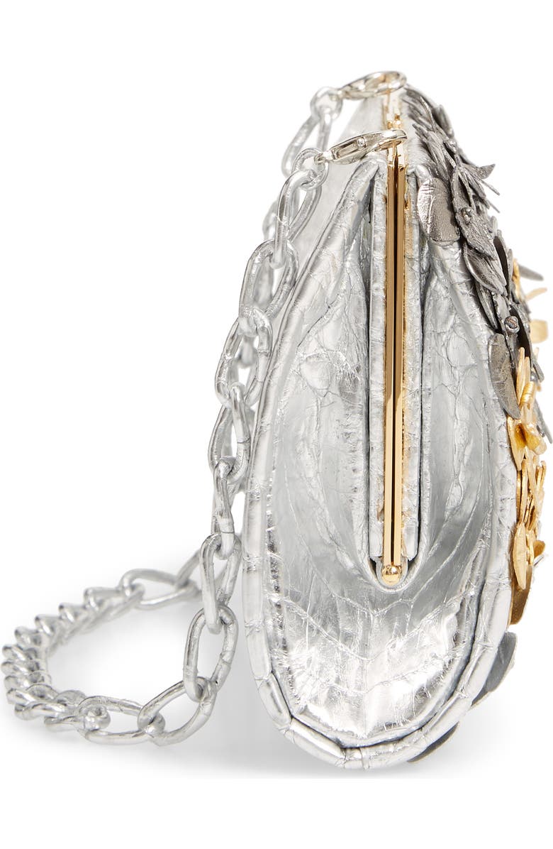 Nancy Gonzalez Flora Genuine Crocodile Clutch, Alternate, color,