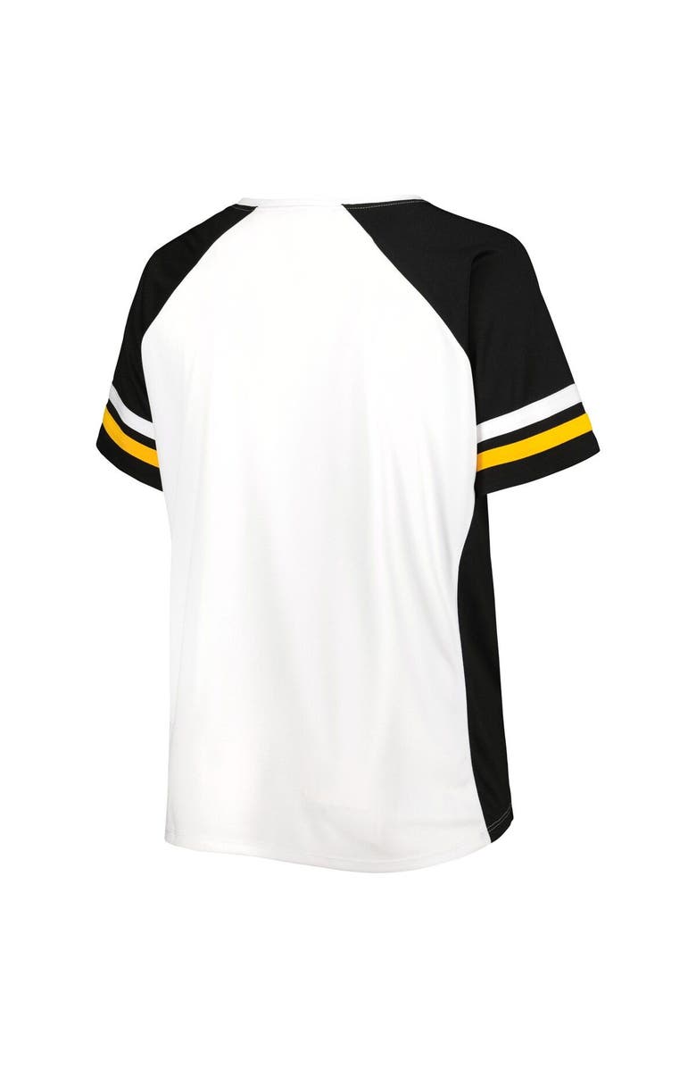 PROFILE Women's Profile White Pittsburgh Penguins Plus Size Notch Neck Raglan T-Shirt, Alternate, color, 