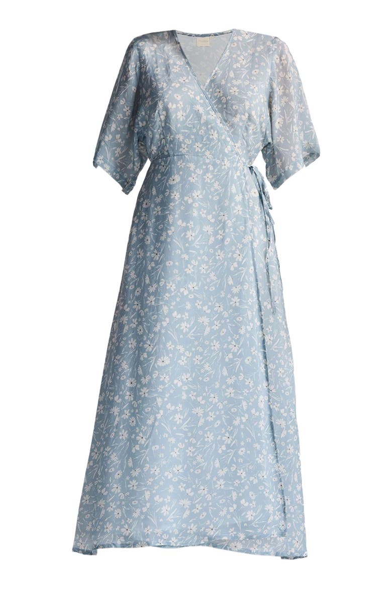 Maxi Wrap Dress, Alternate, color, Floral Poetry