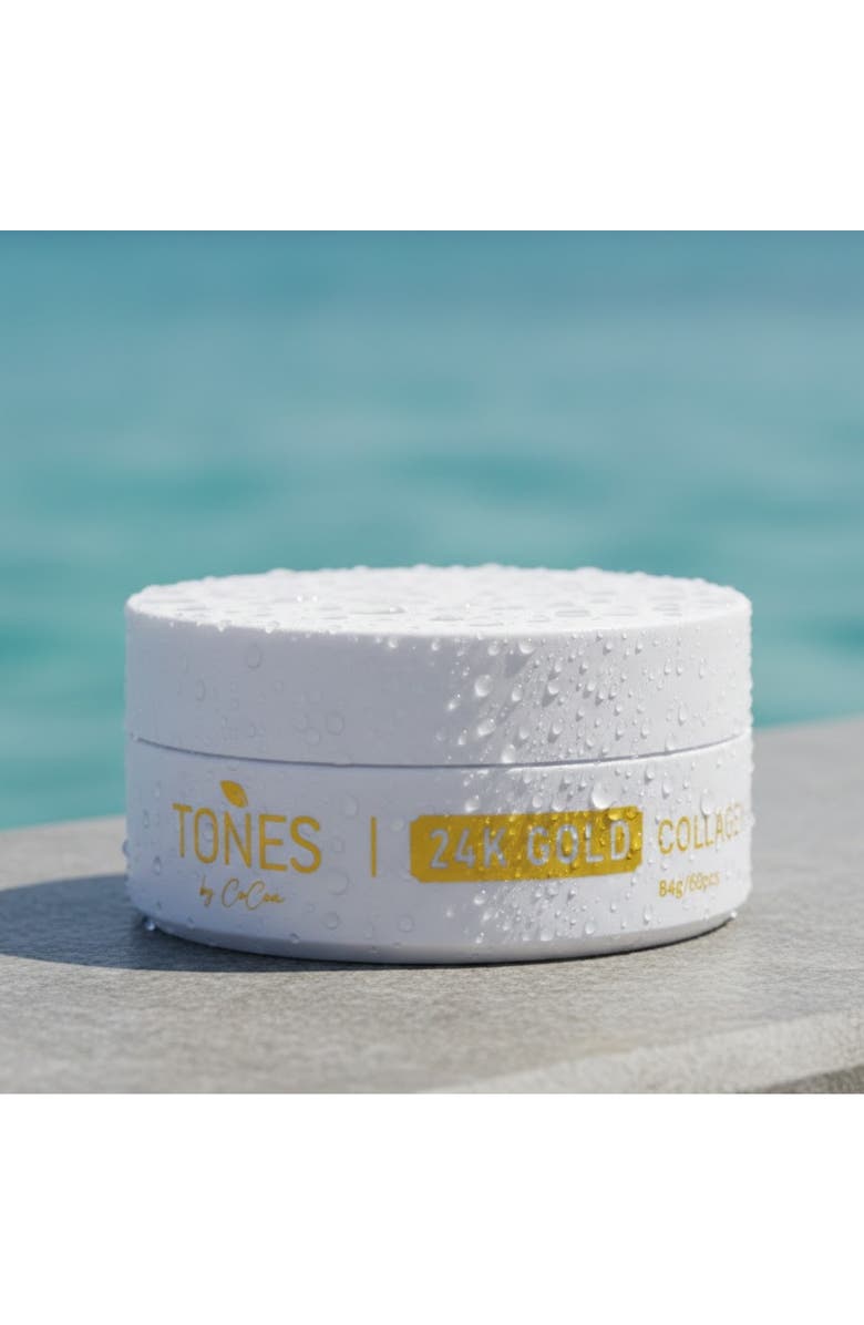 TONES by Cocoa 24K Gold Collagen Eye Mask Anti-Aging & Hydrating 84g/60pcs, Alternate, color, With Golden Words