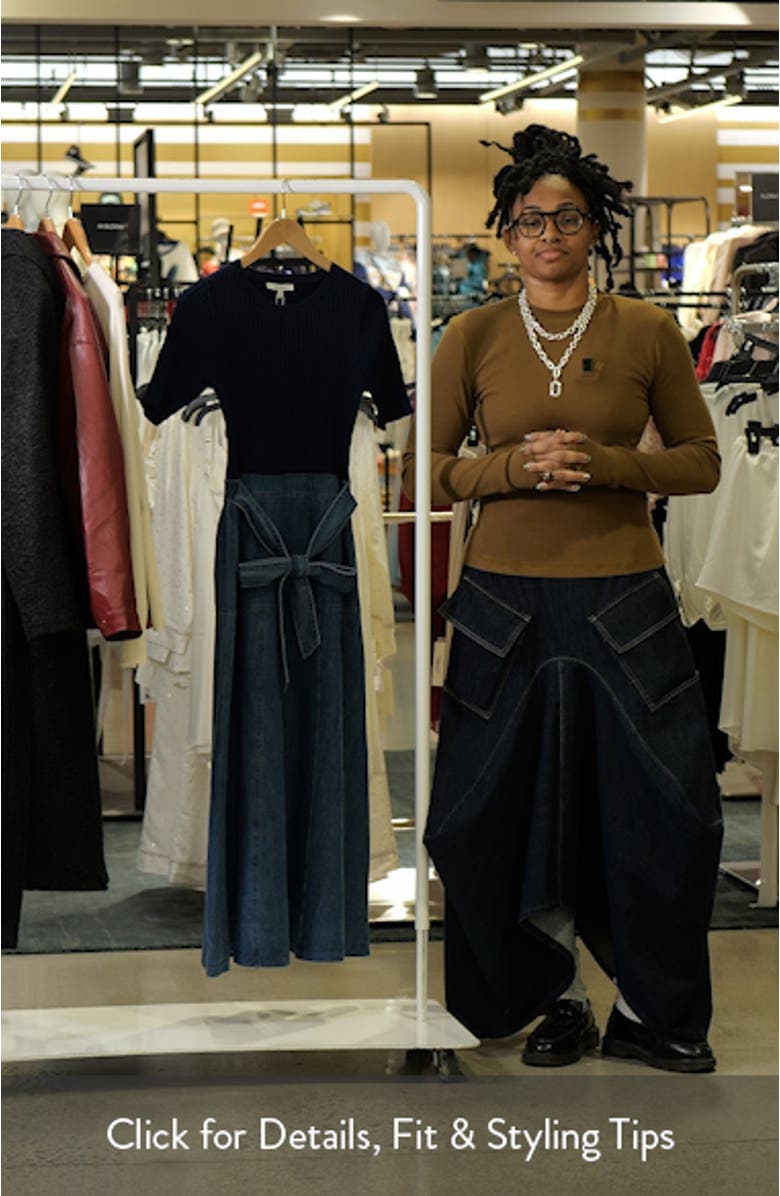 Mixed Media Denim Dress, sales video thumbnail