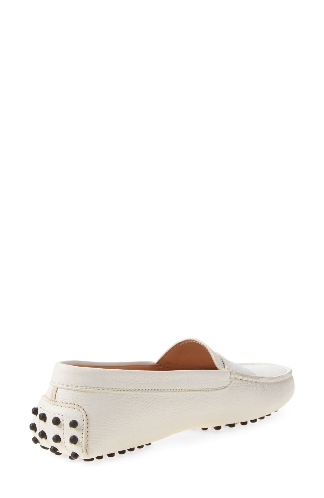 Tod's Gommini Driving Shoe, Alternate, color, Ivory Leather