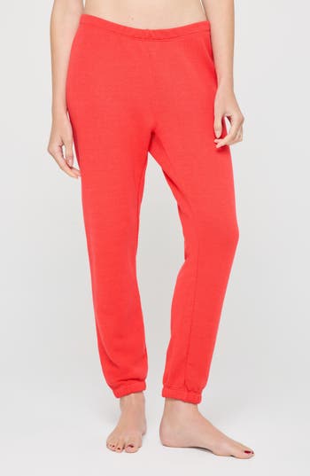 Spiritual Gangster Love Heart Luna Sweatpants In Red