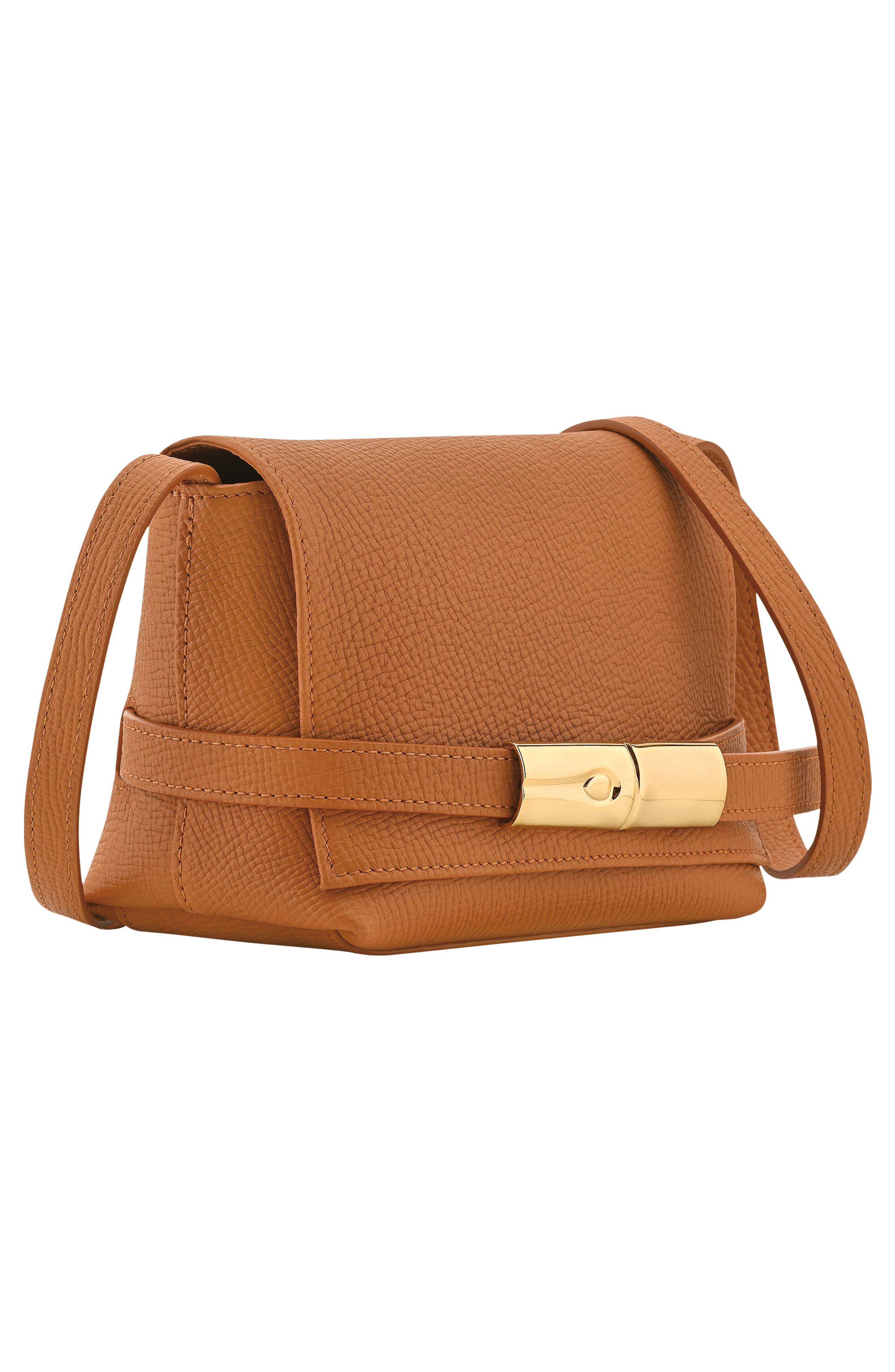 Le Smart Flow Leather Crossbody Bag, Alternate, color, CARAMEL