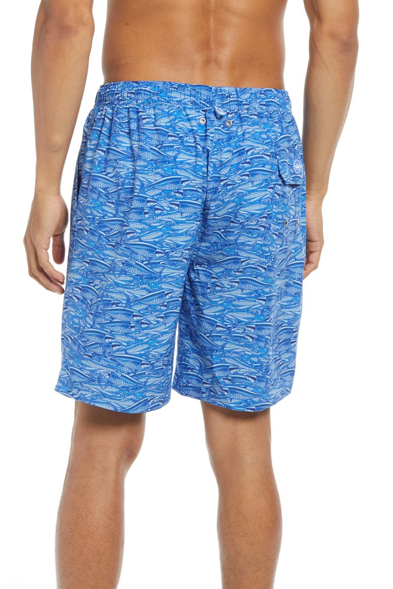 Feeding Frenzy Swim Trunks, Alternate, color, ATLANTIC BLUE