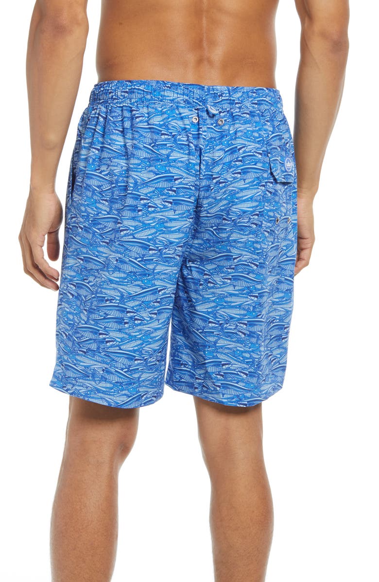 Peter Millar Feeding Frenzy Swim Trunks, Alternate, color,
