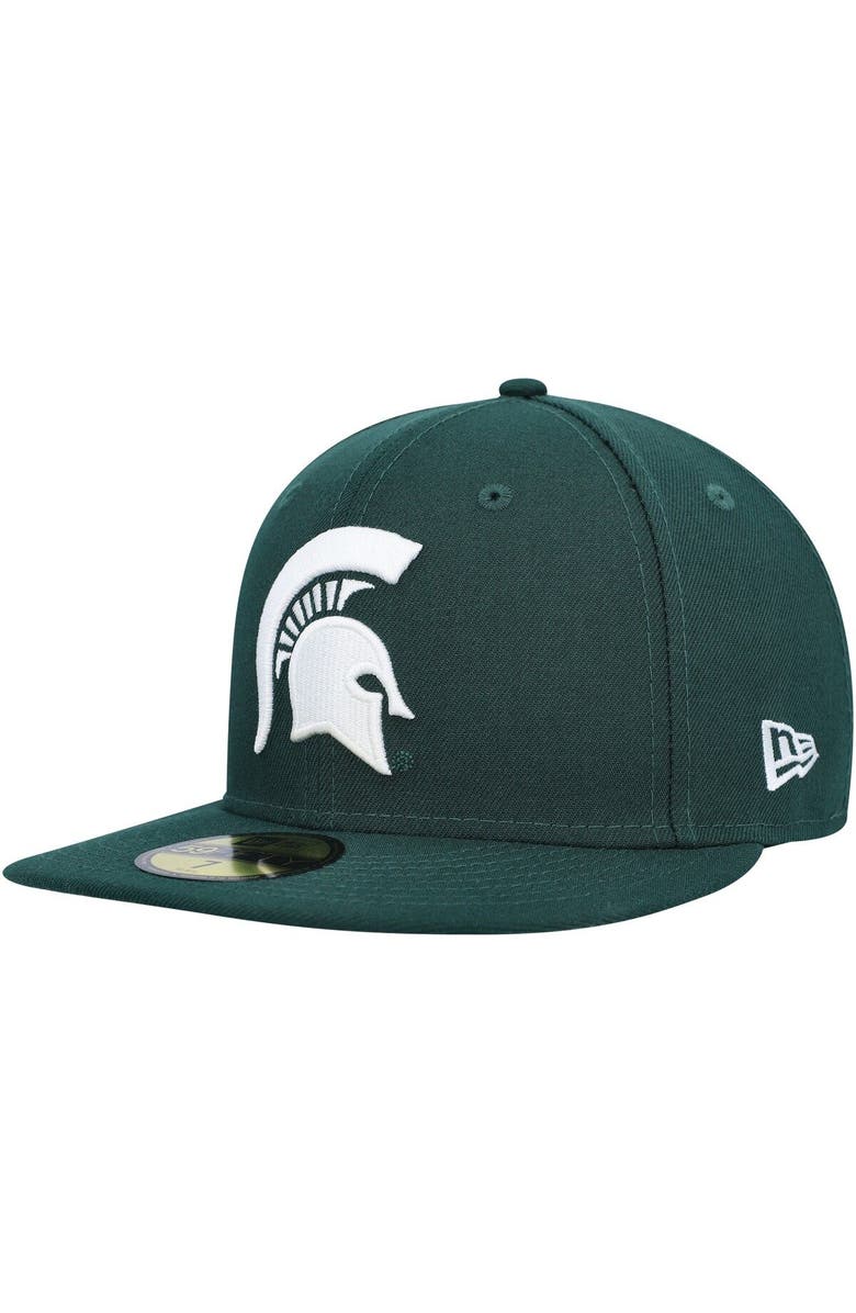 New Era Men's New Era Green Michigan State Spartans Patch 59FIFTY Fitted Hat, Alternate, color, 