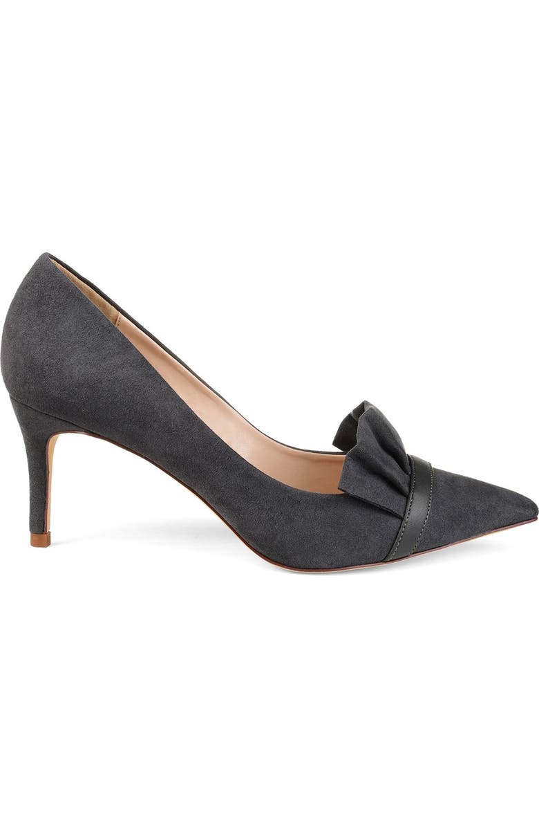 Journee Collection JOURNEE Marek Ruffle Pump, Alternate, color, Grey
