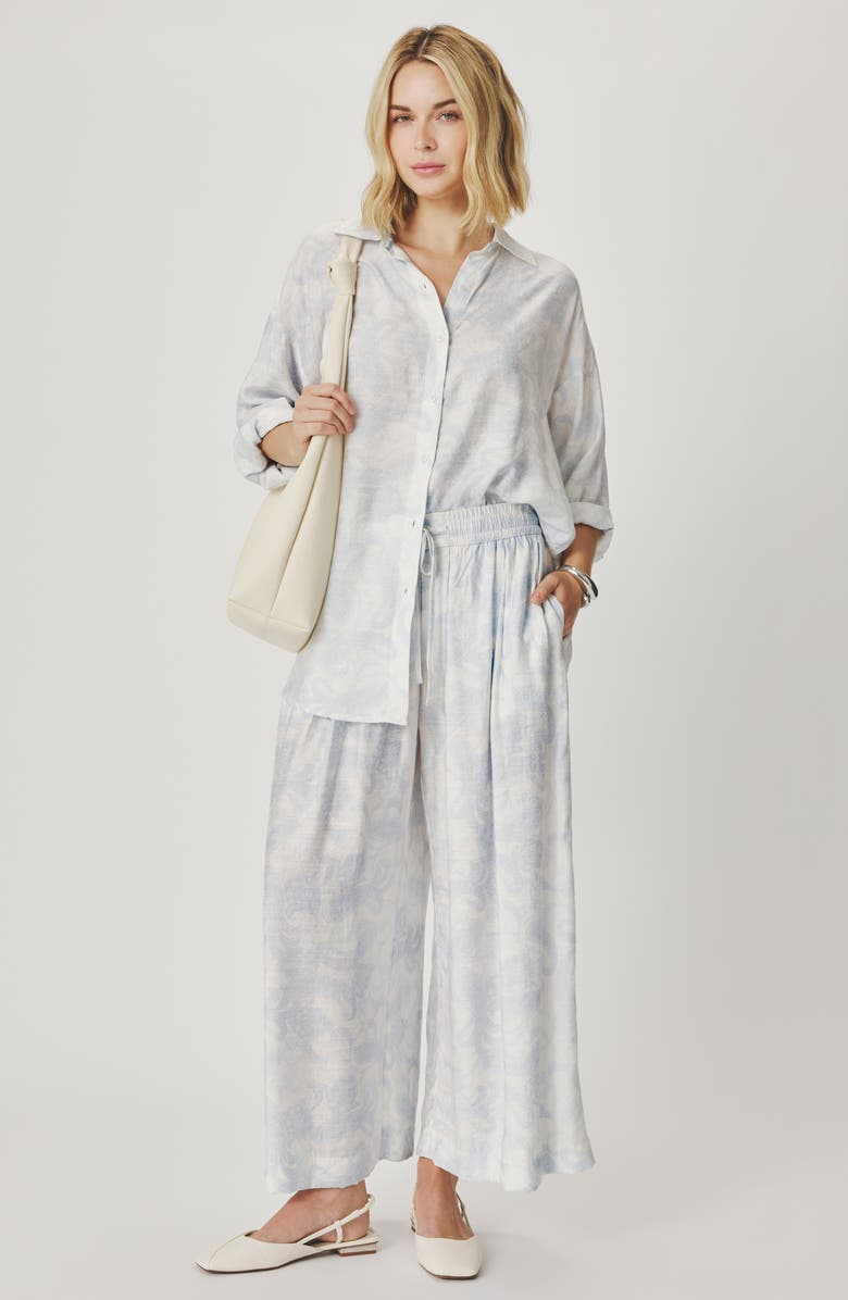 Splendid Iris Paisley Shirt, Alternate, color, Antique Pearl White