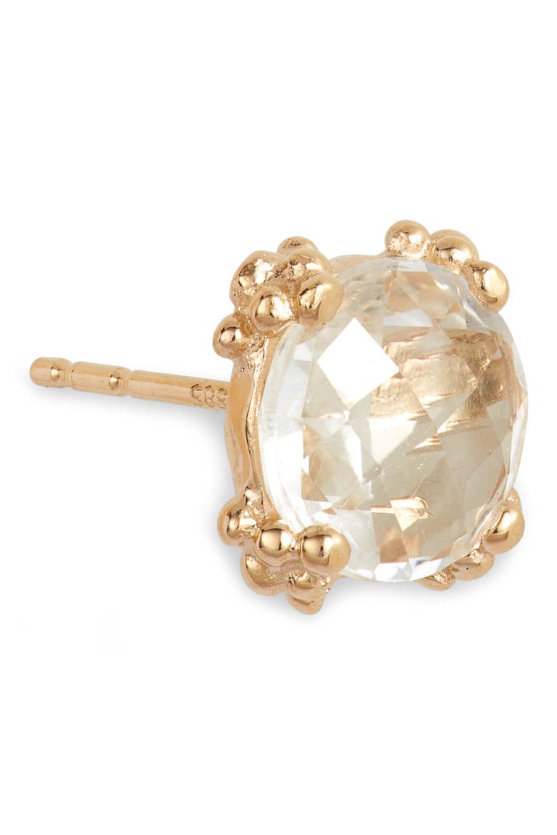 Dewdrop White Topaz Stud Earrings, Alternate, color, GOLD/ WHITE TOPAZ