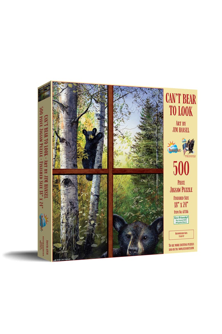 Can't Bear to Look 500 piece Jigsaw Puzzle for Adults, Main, color, Multicolor