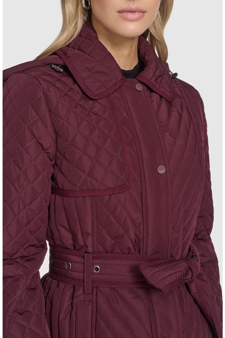 Brinklee Water Resistant Quilted Jacket, Alternate, color, AUBERGINE