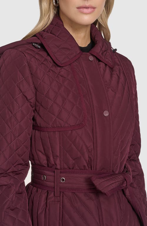 Andrew Marc Brinklee Water Resistant Quilted Jacket In Burgundy