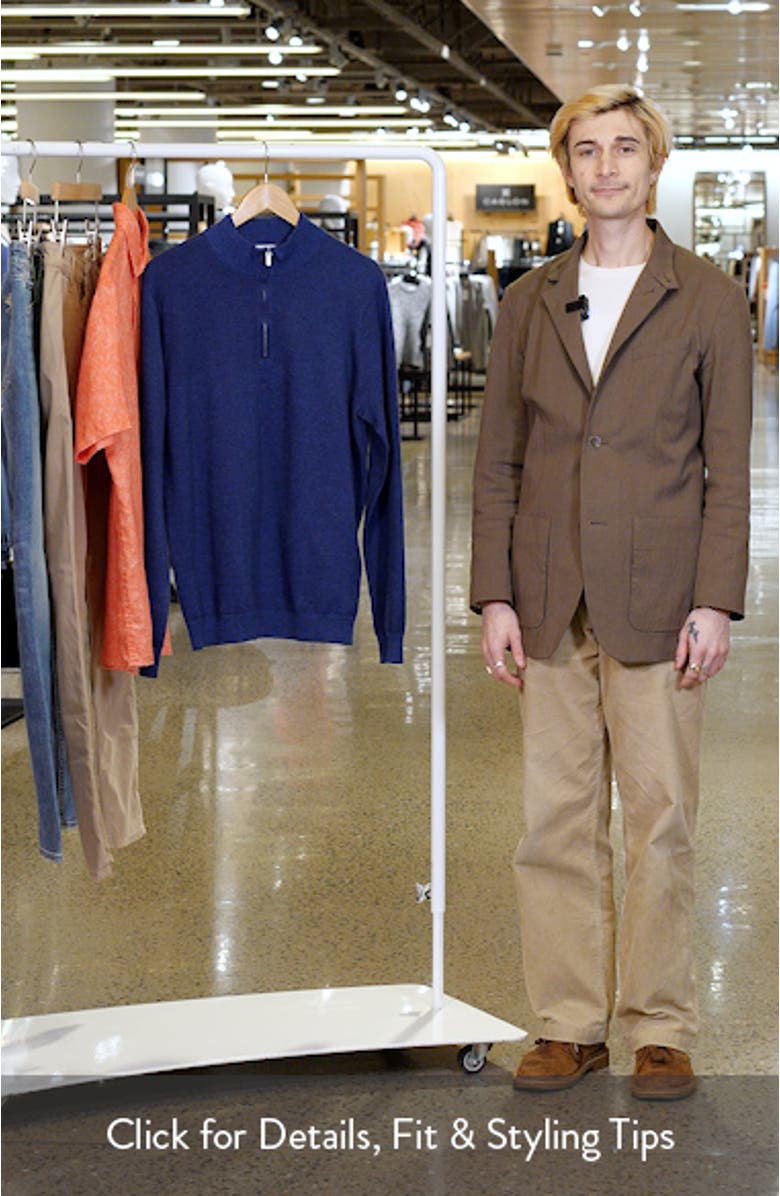 Cool Spun Bird's Eye Quarter Zip Sweater, sales video thumbnail