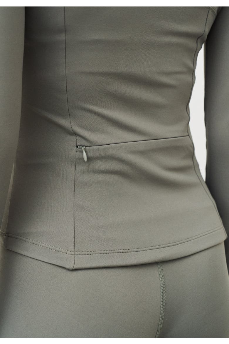 Softsculpt Zip Jacket, Alternate, color, Dark Olive