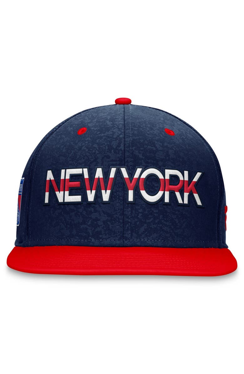 FANATICS Men's Fanatics Branded  Navy/Red New York Rangers Authentic Pro Rink Two-Tone Snapback Hat, Alternate, color, Navy