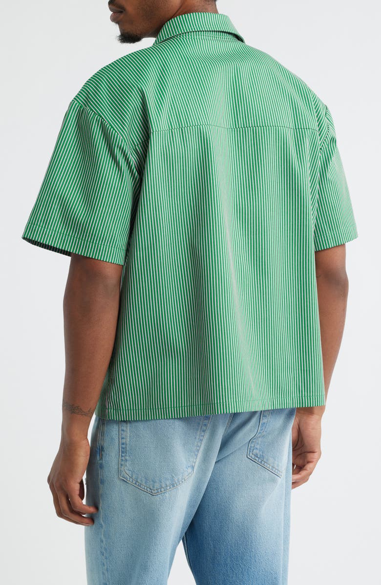 ICECREAM Decker Pinstripe Cotton Camp Shirt, Alternate, color,