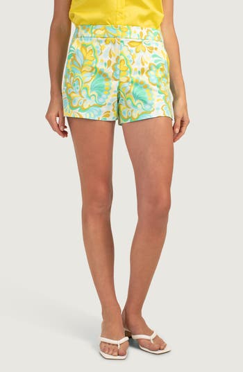 Shop Trina Turk Corbin 2 Shorts In Clearwater Multi