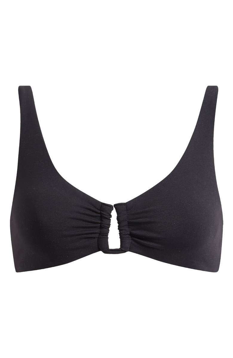 Free People Ahead Of The Curve Scoop Bralette, Alternate, color, Black