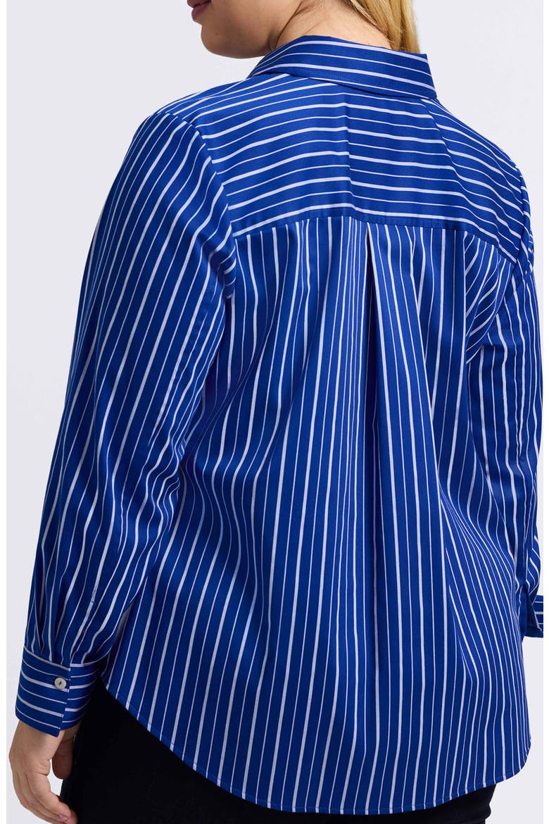 Margie Stripe Button-Up Shirt, Alternate, color, BLUE/ WHITE