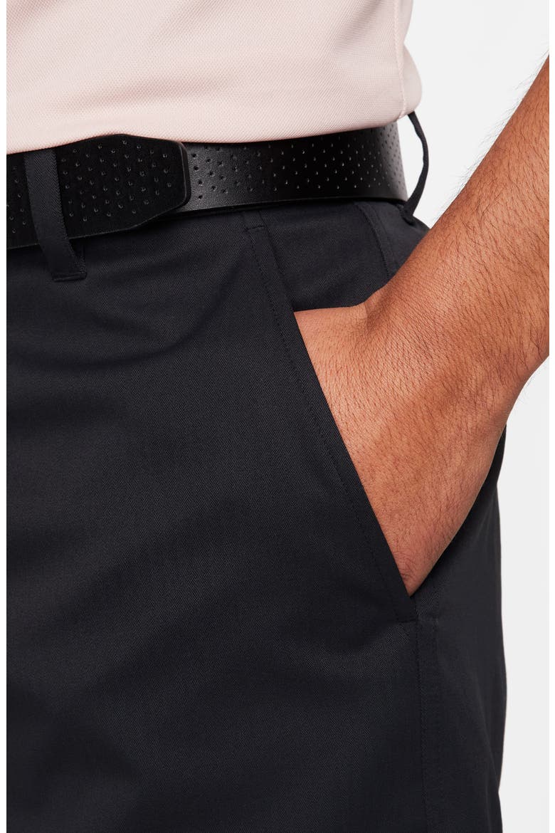 Dri-FIT 8-Inch Water Repellent Chino Golf Shorts, Alternate, color, 010 BLACK/BLACK