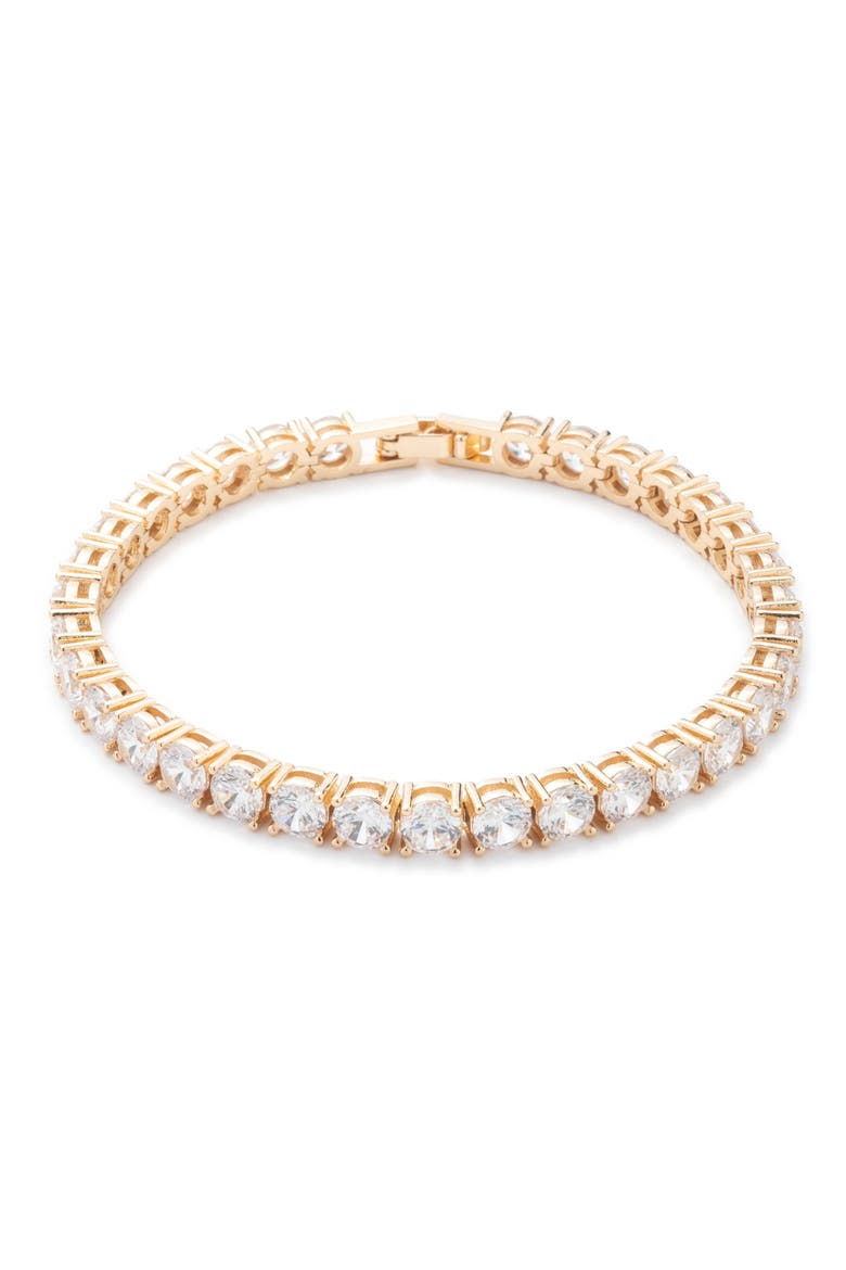 Peachy Keen Cubic Zirconia Bracelet, Main, color, GOLD