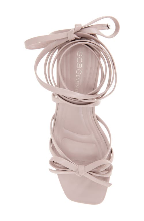 Bcbg Imerez Ankle Wrap Sandal In Adobe Rose