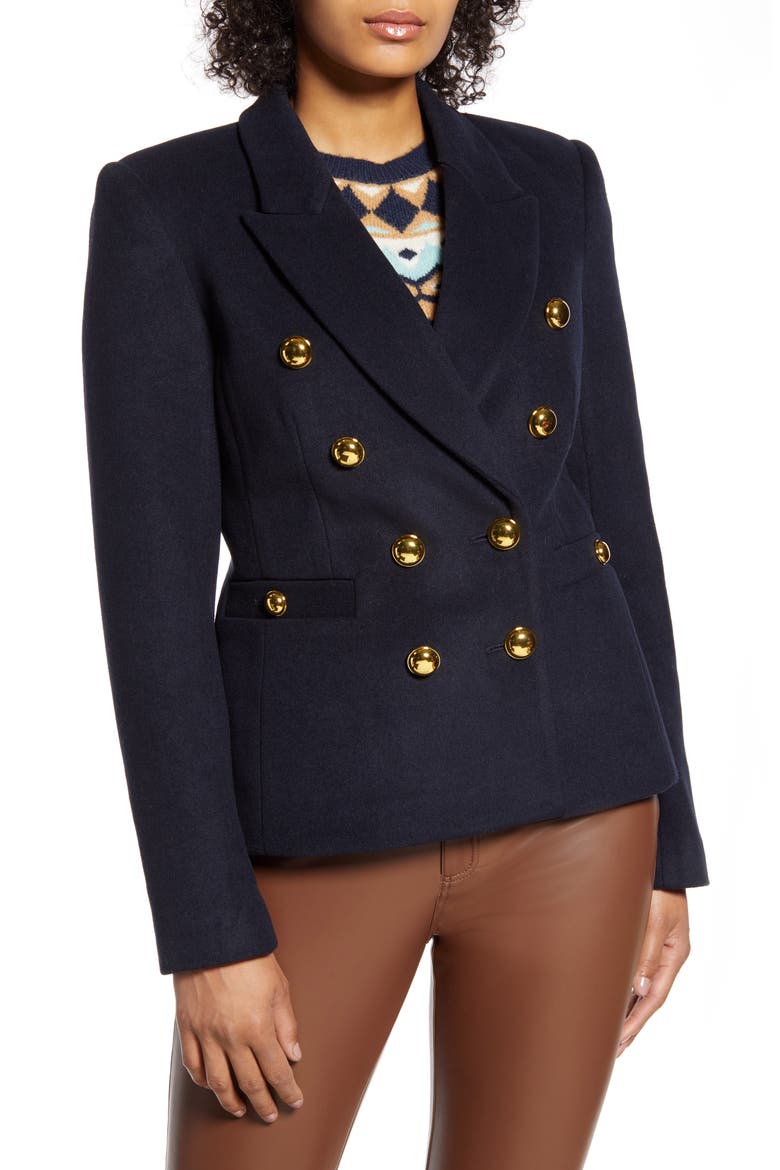 x Atlantic-Pacific Double Breasted Blazer (Nordstrom Exclusive), Alternate, color, NAVY BLAZER