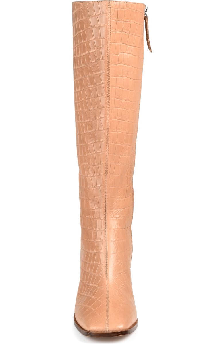 Journee Signature Tamori Leather Boot, Alternate, color, Tan