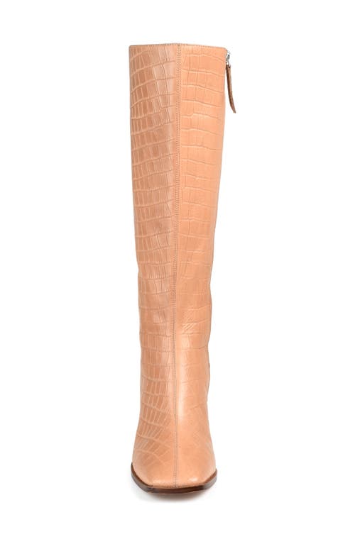 Journee Signature Tamori Leather Boot In Tan
