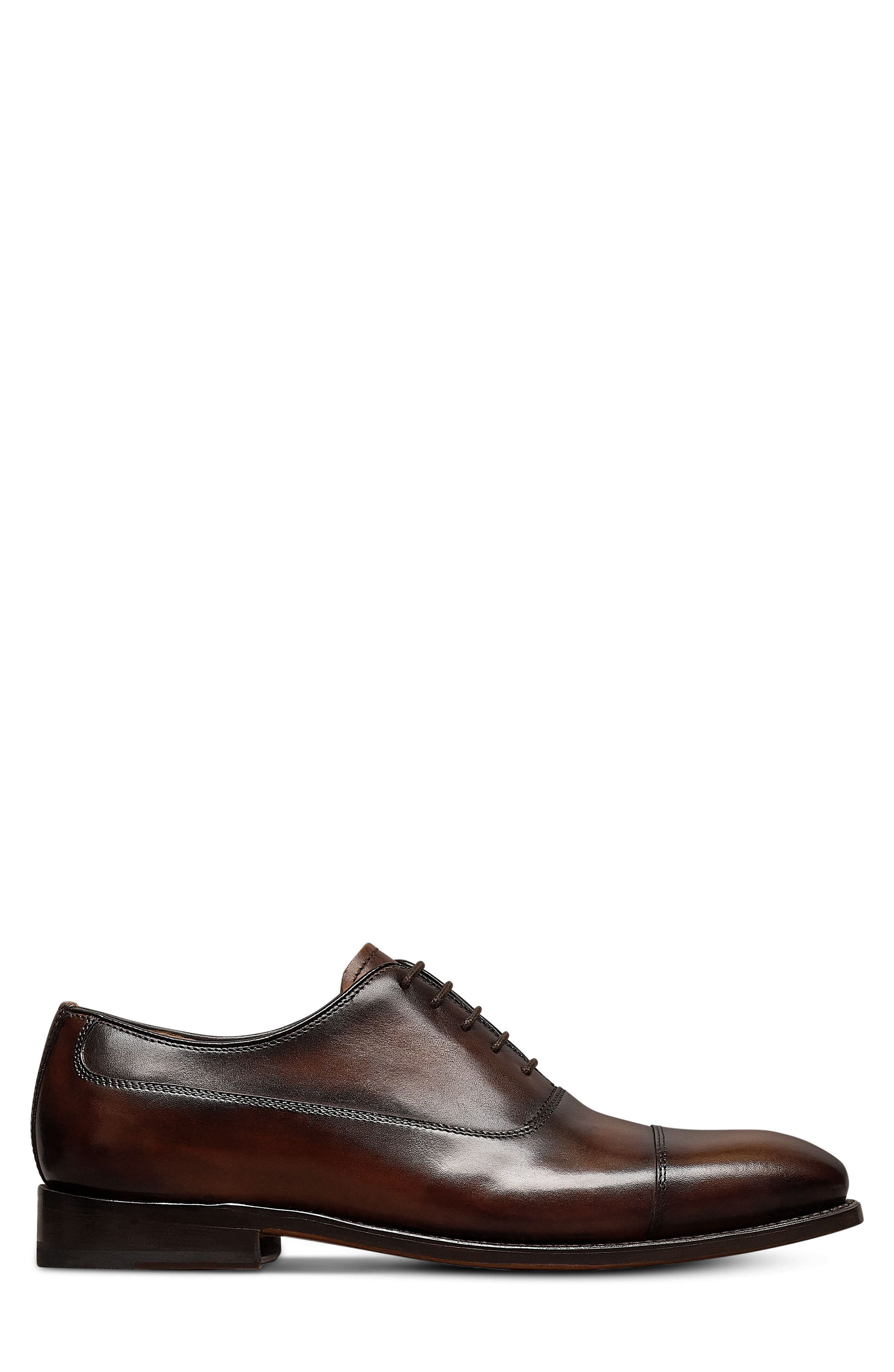 Baylor Leather Cap Toe Oxford, Alternate, color, BROWN PATINA