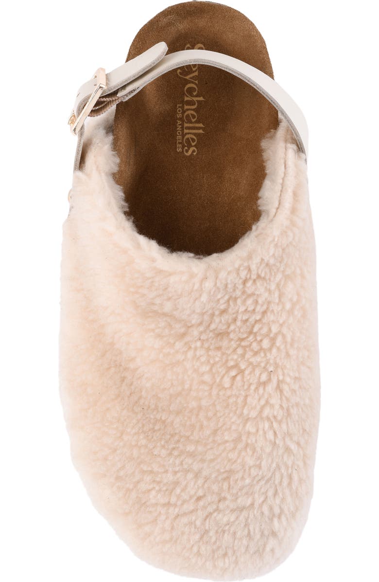 Seychelles Buckle Up Clog, Alternate, color, Natural Faux Fur